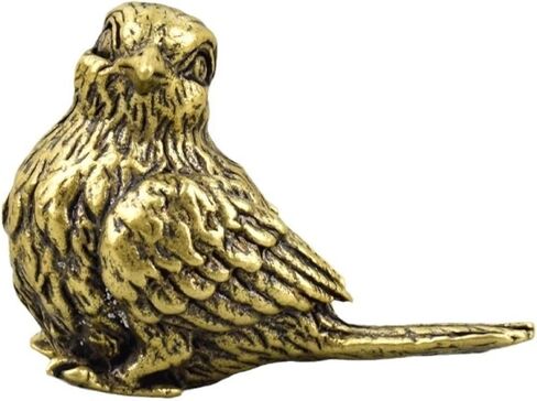 Brass Small Bird,Animals Figurine Decorative,Solid Copper Decorations,Small Brass Metal Statue,Tea Pet Home Decorations, Office Tea Table Statue in Kuwait