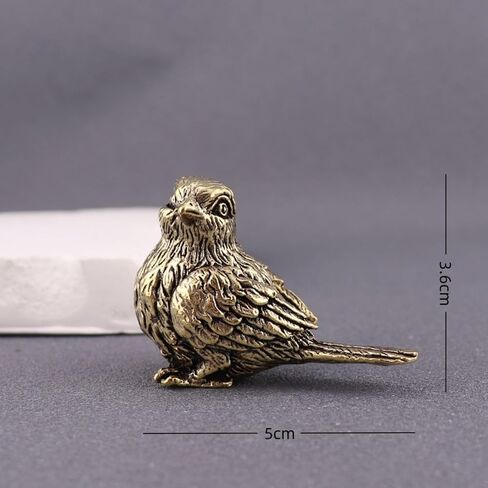 Brass Small Bird,Animals Figurine Decorative,Solid Copper Decorations,Small Brass Metal Statue,Tea Pet Home Decorations, Office Tea Table Statue in Kuwait