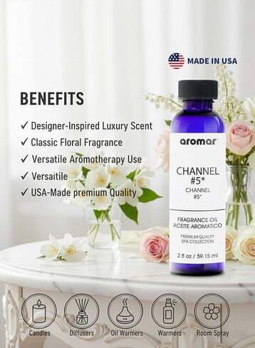 Fragrance Oil 2.2 Ounce Channel 5 Aromatherapy Essential Oil in Saudi Arabia