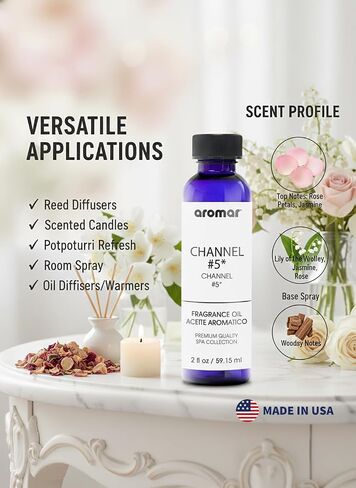 Fragrance Oil 2.2 Ounce Channel 5 Aromatherapy Essential Oil in Saudi Arabia