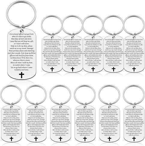 Vadaka 12 Pcs Correctional Officer Gifts for Men Police Officer Keychain Police Appreciation Gifts Correctional Officer Accessories Gifts Policemen Thank You Gifts Police Academy Graduation Gift in Kuwait