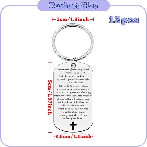 Vadaka 12 Pcs Correctional Officer Gifts for Men Police Officer Keychain Police Appreciation Gifts Correctional Officer Accessories Gifts Policemen Thank You Gifts Police Academy Graduation Gift in Kuwait