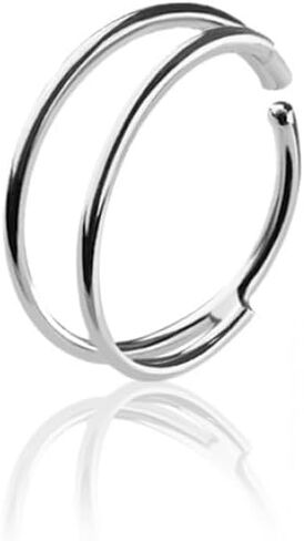 Luxe Modz 22G Double Hoops Bendable Rings Surgical Steel Septum Earrings Piercings Jewelry Sold Individually in Saudi Arabia
