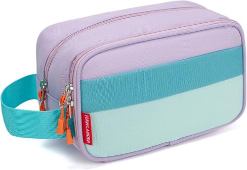 Kids Toiletry Bag for Travel, Small Size for Boys or Girls, With Carry Handle (Light Green) in Saudi Arabia