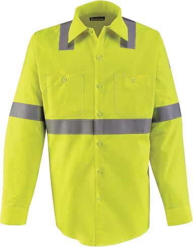 Bulwark FR Men's Flame Resistant 7 Oz Hi-Visibility Work Shirt in Kuwait