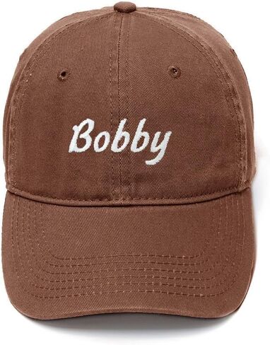 Name Bobby Gift Embroidered Mens Baseball Cap Cotton Washed Baseball Hat in Saudi Arabia