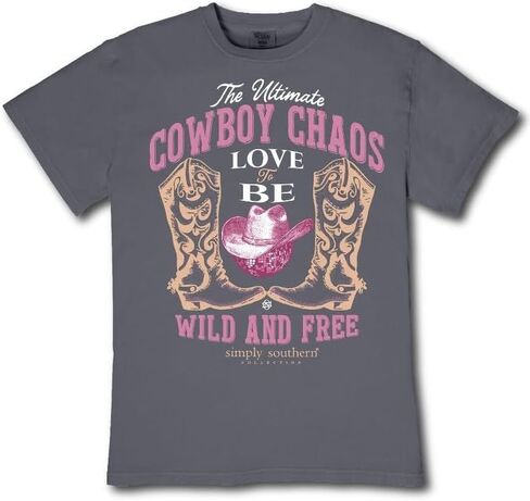 Simply Southern The Ultimate Cowboy Chaos Love to Be Wild and Free - Adult T-Shirt in Saudi Arabia