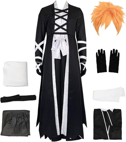 Oikawa Costume Outfit Uniform Black Cloak Kimono Full Set in Saudi Arabia