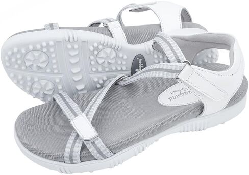 Sandbaggers Galia Women's Golf Sandals (10, White) in Kuwait