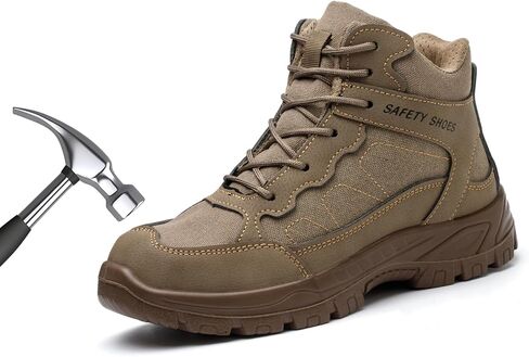 Steel Toe Boots for Men Women Puncture Proof Slip Resistant High Top Steel Toe Safety Shoes Comfortable Lightweight Indestructible Work Boots Construction Safety Shoes in Kuwait