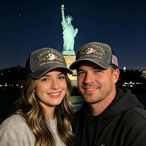 250th Anniversary USA Hat Retro Embroidered Baseball Cap Adjustable Mesh-Back Trucker Hat for Men Women in Saudi Arabia