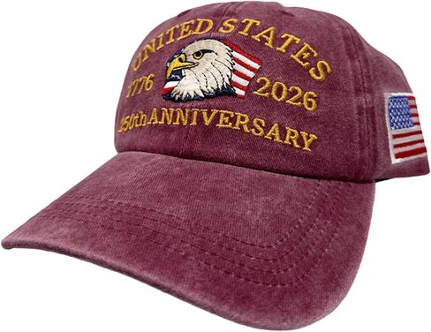 250th Anniversary USA Hat Retro Embroidered Baseball Cap Adjustable Mesh-Back Trucker Hat for Men Women in Saudi Arabia