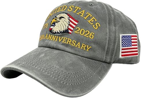250th Anniversary USA Hat Retro Embroidered Baseball Cap Adjustable Mesh-Back Trucker Hat for Men Women in Saudi Arabia