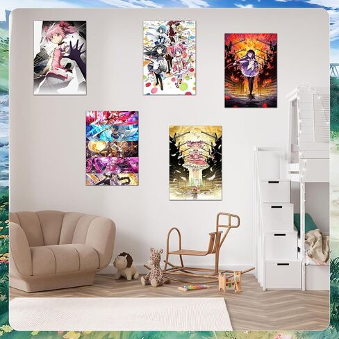 Babymiu Anime Magic Wall Poster (8 Pcs with Glue Dots) 11.5 x 16.5 INCH | Magical Girl Gifts Merch Party Supplies Unframed Version HD Printing Poster Kids Room Club Wall Art Decor in Saudi Arabia