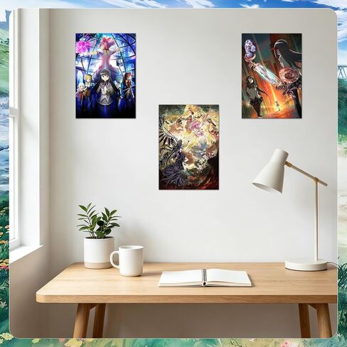 Babymiu Anime Magic Wall Poster (8 Pcs with Glue Dots) 11.5 x 16.5 INCH | Magical Girl Gifts Merch Party Supplies Unframed Version HD Printing Poster Kids Room Club Wall Art Decor in Saudi Arabia