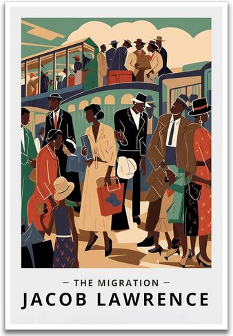 African American Canvas Wall Art Black People Poster Exhibition Poster Print African American Man and Woman Wall Decor Social Realism Artwork Print for Living Room Office Decor, 16x24inch Unframed in Saudi Arabia