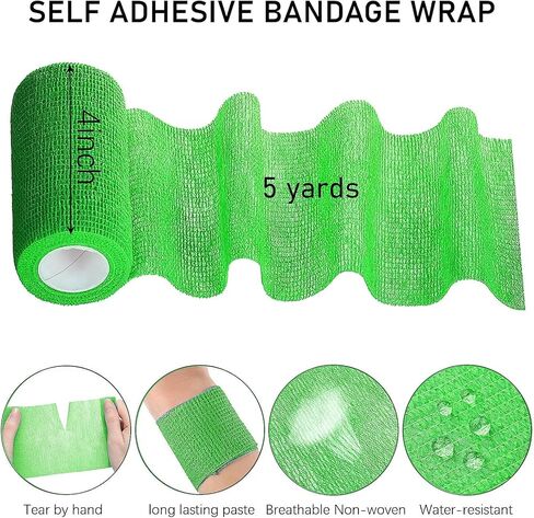40 Rolls Self Adhesive Bandge Wrap 4 Inch Athletic Tape Self Adhesive Wraps Stretch Vet Tape Sellf Adherent Wrap for Wrist Ankle Swelling Sprains (20 Colors) in Saudi Arabia