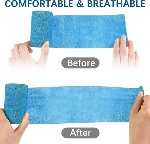 40 Rolls Self Adhesive Bandge Wrap 4 Inch Athletic Tape Self Adhesive Wraps Stretch Vet Tape Sellf Adherent Wrap for Wrist Ankle Swelling Sprains (20 Colors) in Saudi Arabia