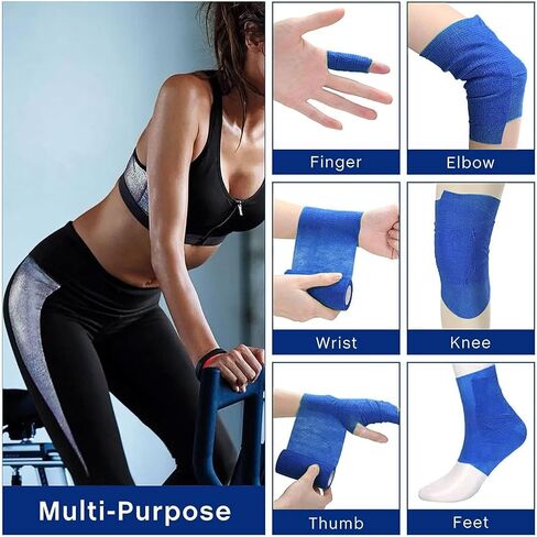 40 Rolls Self Adhesive Bandge Wrap 4 Inch Athletic Tape Self Adhesive Wraps Stretch Vet Tape Sellf Adherent Wrap for Wrist Ankle Swelling Sprains (20 Colors) in Saudi Arabia