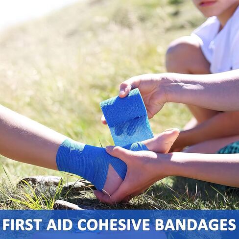 40 Rolls Self Adhesive Bandge Wrap 4 Inch Athletic Tape Self Adhesive Wraps Stretch Vet Tape Sellf Adherent Wrap for Wrist Ankle Swelling Sprains (20 Colors) in Saudi Arabia