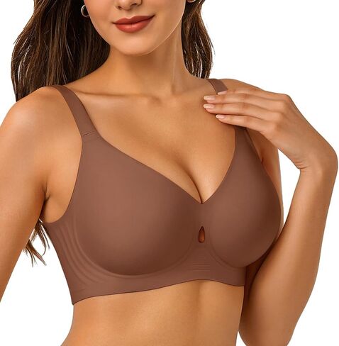 Bras for Women No Underwire Wireless Jelly Bras Full Coverage Seamless Push Up Bralettes Support Tshirt Bra in Kuwait