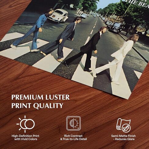 AMERICAN LUXURY GIFTS Vintage Abbey Road Art Print - Band Music Poster for Home, Bedroom, Studio, Office, Living Room & Man Cave Decor - 10x8 Unframed Wall Art for Rock Fans & Musicians in Kuwait
