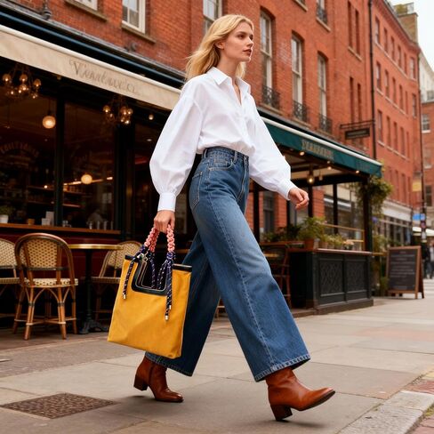 Tote Bag for Women, Corduroy Shoulder Bag, Braided Nylon Rope Carrying Handle, Large Capacity Handbag Suitable for Important Occasions, Work, Travel in Kuwait