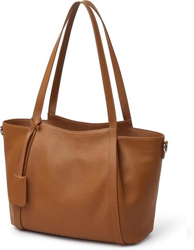 DAILANDO Genuine Leather Tote Bag for Women, Large Full Grained Cowhide Top Handle Shoulder Purse with Long Crossbody Strap in Saudi Arabia