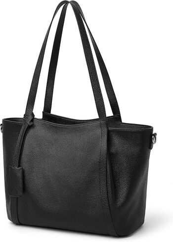 DAILANDO Genuine Leather Tote Bag for Women, Large Full Grained Cowhide Top Handle Shoulder Purse with Long Crossbody Strap in Saudi Arabia