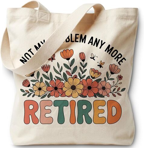 Retirement Gifts Tote Bag for Women, Canvas Bag for Women Grocery Shopping Travel Gym Weekender Vacation Womens Work Tote Bag Gifts in Saudi Arabia