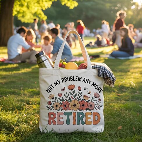 Retirement Gifts Tote Bag for Women, Canvas Bag for Women Grocery Shopping Travel Gym Weekender Vacation Womens Work Tote Bag Gifts in Saudi Arabia