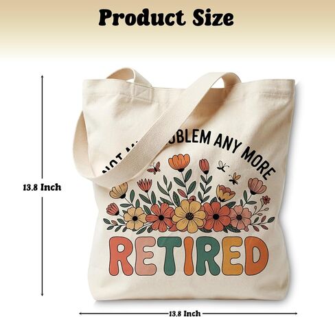 Retirement Gifts Tote Bag for Women, Canvas Bag for Women Grocery Shopping Travel Gym Weekender Vacation Womens Work Tote Bag Gifts in Saudi Arabia