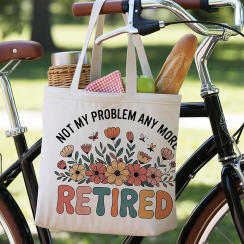 Retirement Gifts Tote Bag for Women, Canvas Bag for Women Grocery Shopping Travel Gym Weekender Vacation Womens Work Tote Bag Gifts in Saudi Arabia