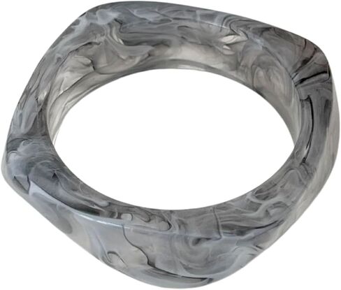 Colorful Resin Transparent Bangle Bracelet for Women Blingbling Chunky Geometric Wide Irregular Bracelet Fashion Accessories Jewelry Birthday Gifts in Saudi Arabia
