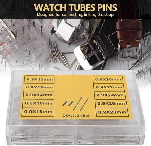 Watch Strap Tubes Pins, Silver Steel Watch Strap Watchband Tubes Pins, Band Repair for Amateur Individuals Professionals Repair Shops in Kuwait