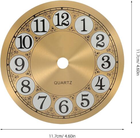 PRETYZOOM Clock Dial Face 4.6 Inch Round Aluminum Panel for DIY Wall Alarm Clock Home Wall Ornament and DIY Educational Projects in Saudi Arabia