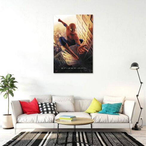 POSTER STOP ONLINE Spider-Man - Movie Poster (Spiderman Swinging in New York City) (Size 27 x 40) in Saudi Arabia