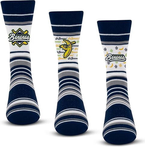 For Bare Feet SAVANNAH BANANAS Poster Print Crew Sock Team Colors Large in Kuwait