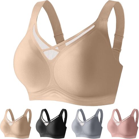 Wireless Bras for Women No Underwire Full Coverage Seamless Minimizer Bra in Kuwait
