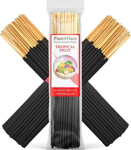 Tropical Fruit Exotic Incense Sticks 7 Inch - Bulk 1 Bundle 85 to 100 Sticks - Natural 7" Long Lasting Aroma That Burns for 30 to 45 Minutes. in Kuwait