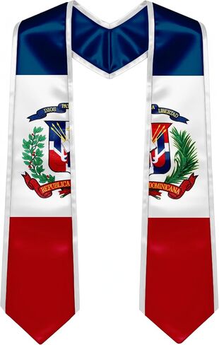 YOXEULL National Flag Embroidered Graduation Stole with Trim, Graduation Sash Graduates Gift, 72" in Saudi Arabia