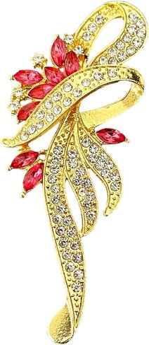Vintage Alloy Creativity Crystal Brooch Rhinestone Flower Brooches Pins for Women Party Wedding Jewelry in Kuwait