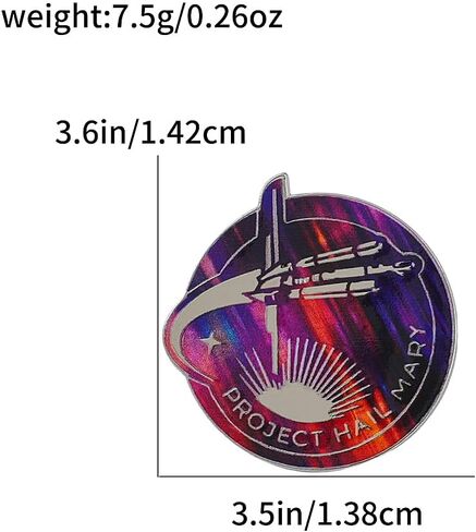Project Hail Mary Inspired Enamel Brooch Pin Set, Space Science Fiction Metal Lapel Pins for Backpacks Jackets Hats Bags, Collectible Bookish Brooch Gift for Readers Sci-Fi Fans in Kuwait