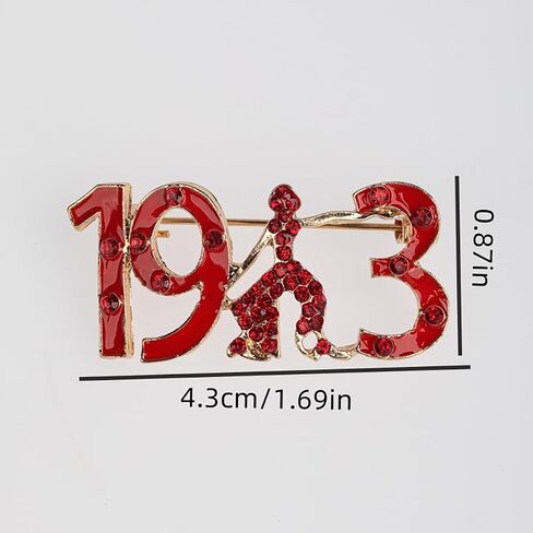 دلتا سيغما ثيتا 1913 سيدة الثبات دبابيس دبابيس للنساء أزياء المينا شقيقة النادي الاجتماعي دبابيس الأحمر حجر الراين نادي نسائي اليوناني بروش عارضة حزب الذكرى السنوية عطلة مجوهرات لذيذ سترة قبعة معطف اللباس دعوى الملابس والاكسسوارات in Kuwait