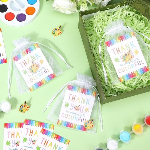 24 Sets Paint Palette and Brush Artist Enamel Lapel Pin Hat Tie Pins with Cards Bags Art Themed Brooches for Graduation Classmates Friends Art Lover Student Teacher Appreciation Gift Supplies in Saudi Arabia