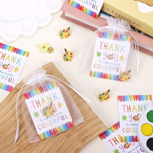 24 Sets Paint Palette and Brush Artist Enamel Lapel Pin Hat Tie Pins with Cards Bags Art Themed Brooches for Graduation Classmates Friends Art Lover Student Teacher Appreciation Gift Supplies in Saudi Arabia