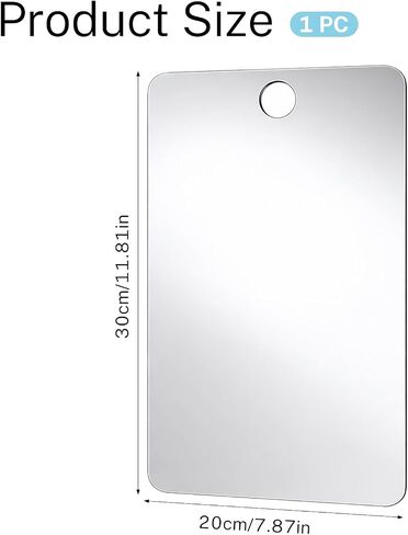 Shatterproof Shower Mirror Fogless for Shaving, 11"X 8" Large Wall Hanging Camp Vanity Mirror Unbreakable Makeup Mirrors Portable Handheld Travel Camping Mirrors for Shave in Saudi Arabia