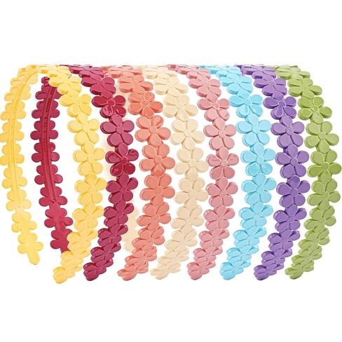 8 Pcs Headbands for Girls, Non-Slip Plastic Wavy Girls Headbands with Teeth for Toddlers, Teens, Multi-Color Zig Zag Stretchy Hair Bands for Girl, Diademas para Niñas Hair Accessories in Saudi Arabia