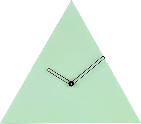 Modern Triangle Wall Clock MDF Wood, Minimalist Design, Green, 30 cm size, Pack of 1, suitable for Living room, Bed Room, Office and Gifiting (Battery not included) in Saudi Arabia