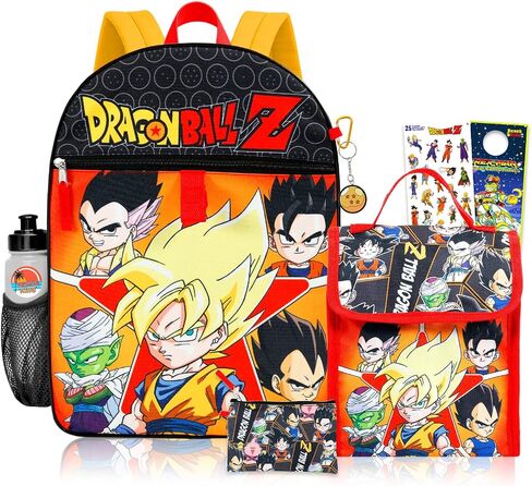 Dragon Ball Z Dragon Ball Backpack & Lunch Box Set - Bundle of 16" Anime Backpack, Lunch Bag, Stickers, Bottle, More School Supplies & Lunchbox in Saudi Arabia
